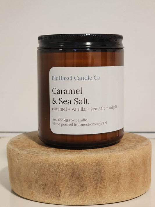 Caramel & Sea Salt 8oz Soy Candle