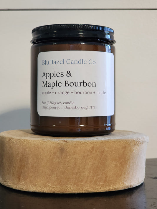 Apple Maple Bourbon 8oz Soy Candle