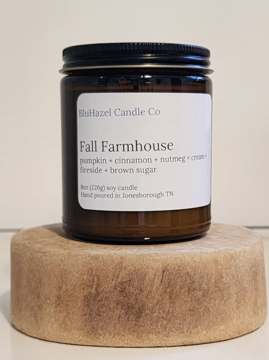 Fall Farmhouse 8oz Soy Candle